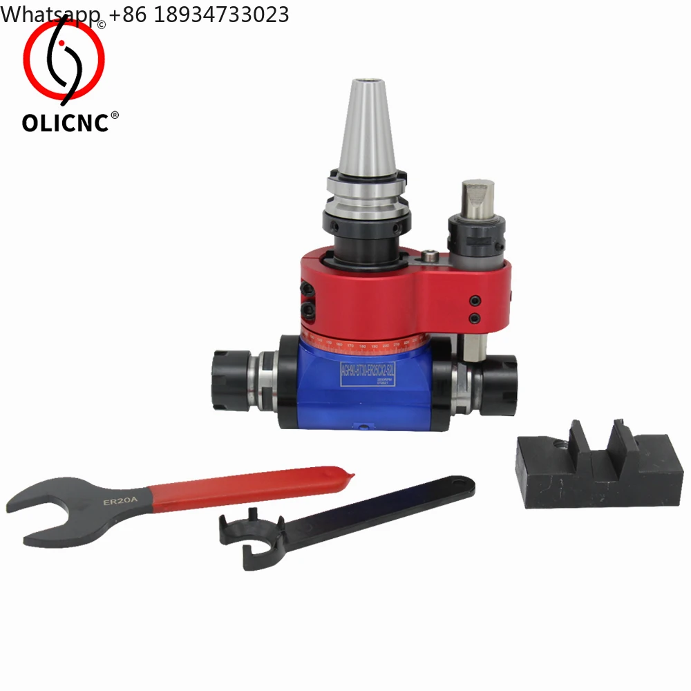 Cnc Angle Head Double-out 90 Degree Angle Heads BT30 BT40 BT50 CAT30 CAT40 CAT50 SK40 ER16 ER25 ER32 ER40 ER50 Angle Head