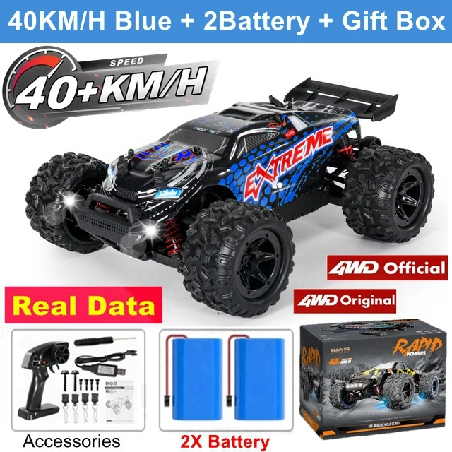 4WD RTR Borstelloos High Speed Monster 4X4 All Terrain Off-Road Snelle RC Auto 40 KM/H of 70 KM/H Drift Afstandsbediening Racing Truck - afbeelding 1