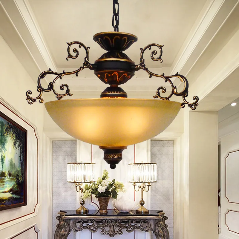 American Retro Single-head Chandelier Balcony Study Bedroom Kitchen Xuanguang Lamps Retro Art Luxury Small Chandelier