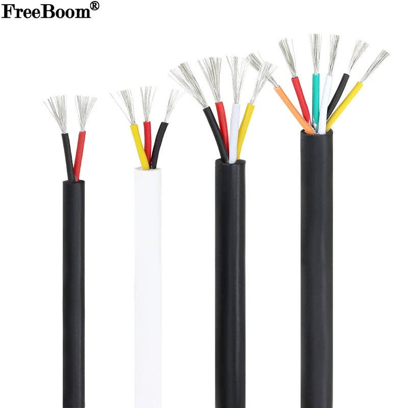 

2-10m UL2464 Multi-Core Wire 30 28 26 24 22 20 18 16 14AWG x 2 3 4 5 6 7 8 9 10 Cores Channel Audio Power Cable Sheathed Wires