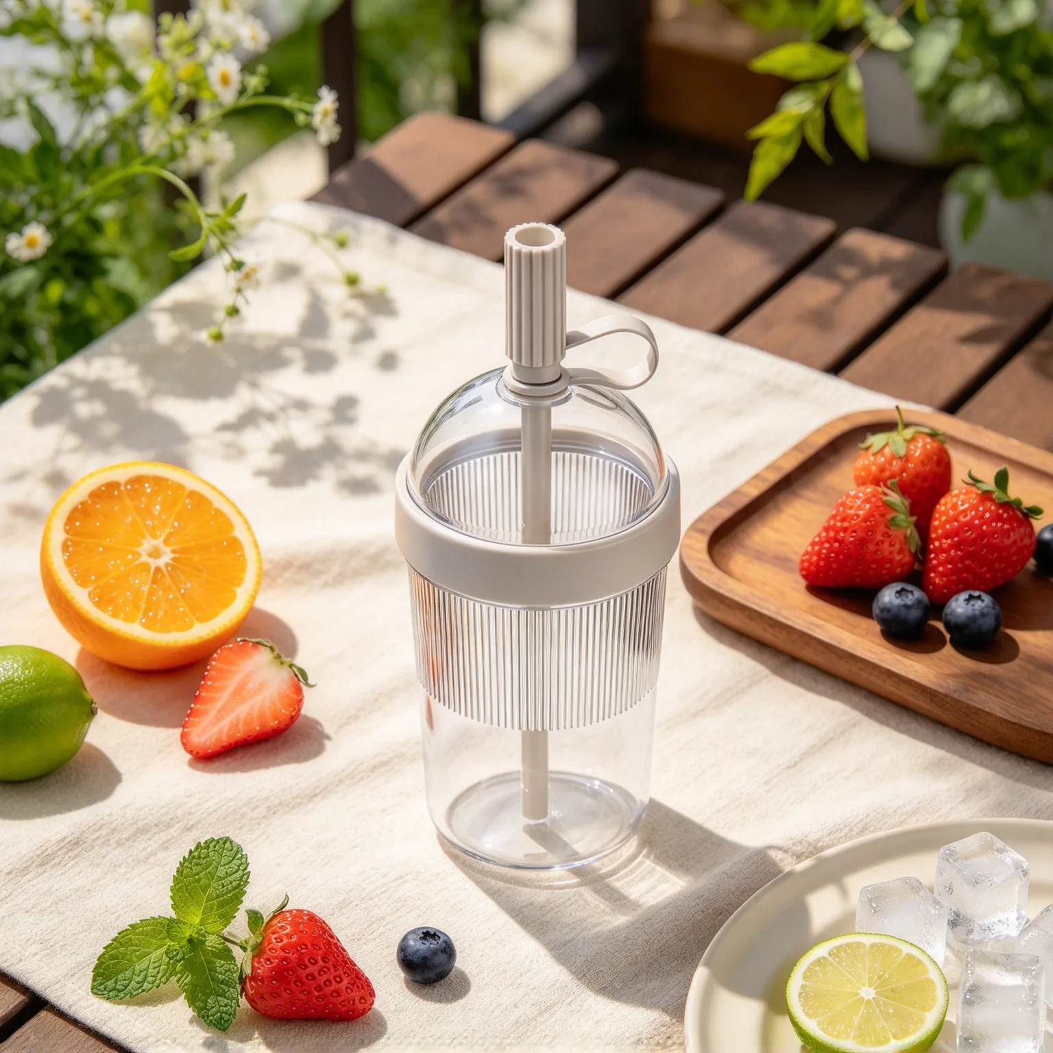 Coffee Cups With Lids Reusable  Drinkware With Lid And Straw Cold Drink Tumbler For Women Men Travelers Home Office Travel