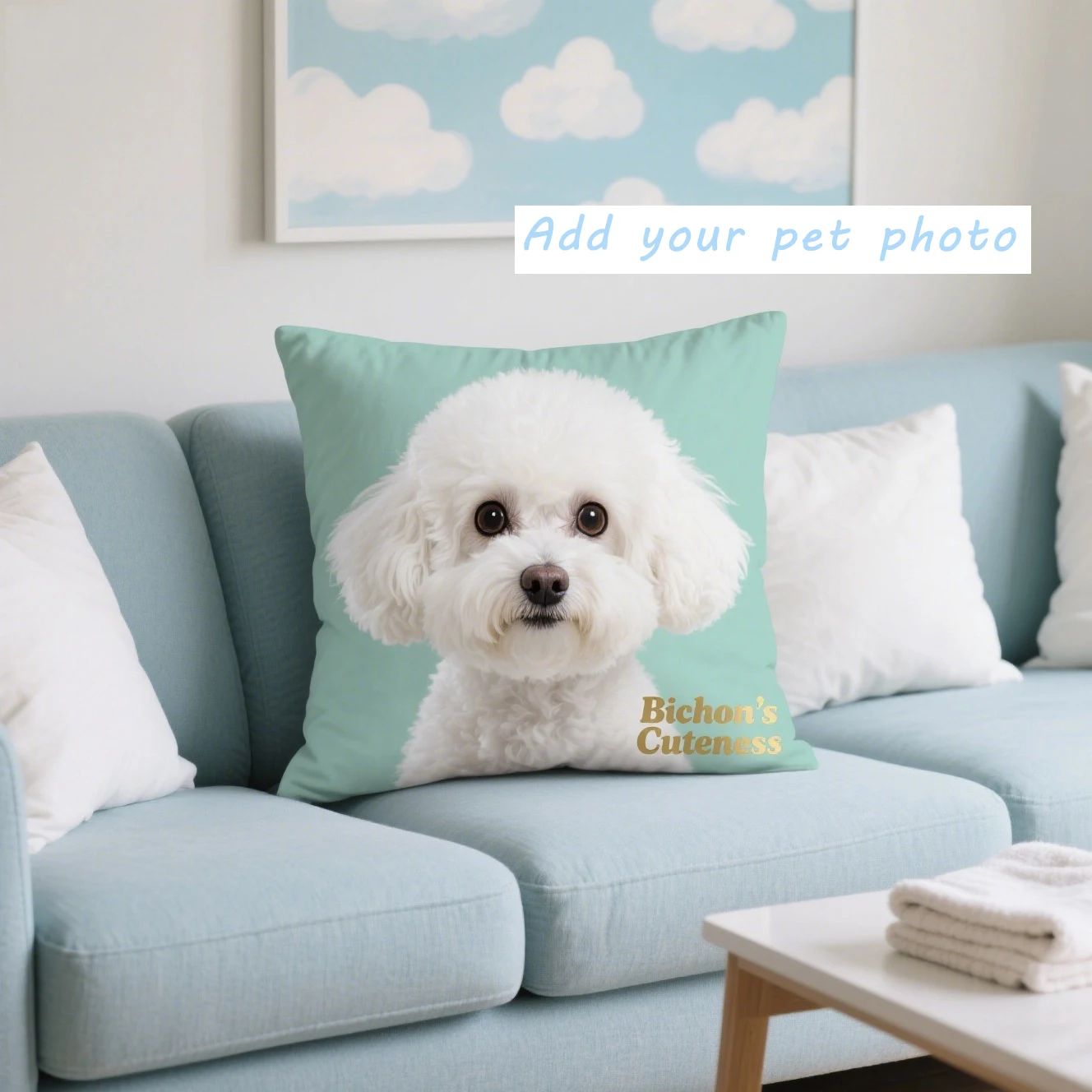 

Custom Pet Pillow Double Sided Printing Pet Portrait Pet Group Photo Pillow Decorative Sofa Cushions Home Decor for Pet Lovers