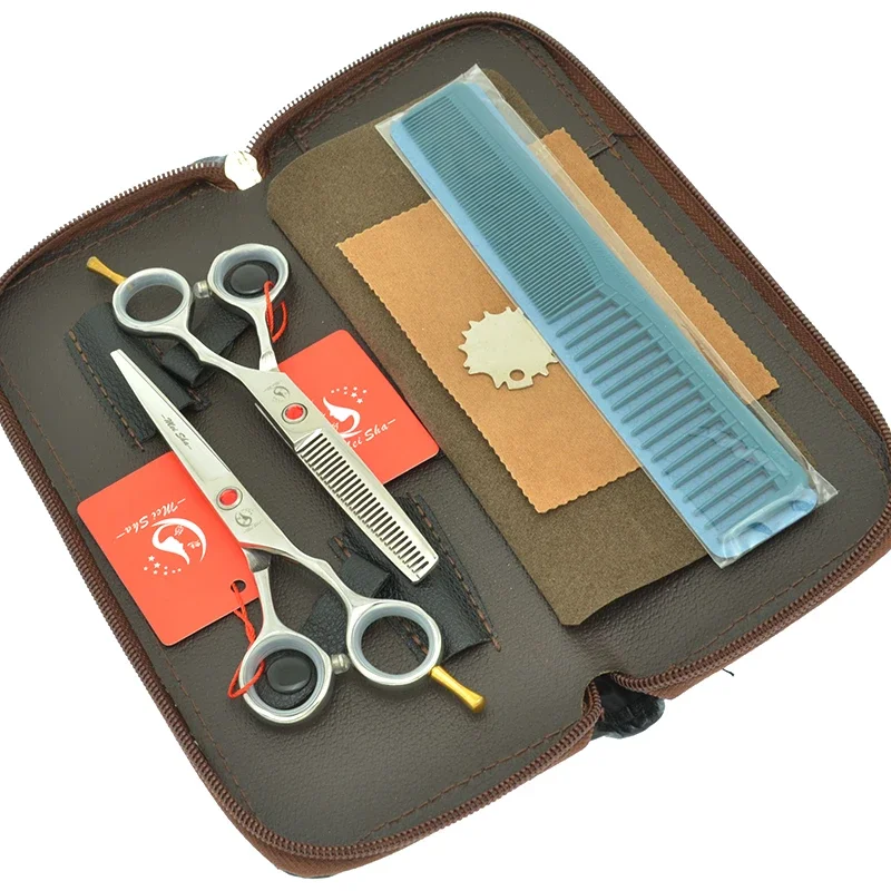 

5.5" Hair Scissors Professional Hair Shears for Barber Japan 440c Hairdressing Cutting Thinning Scissors Haircut Clippers A0037A