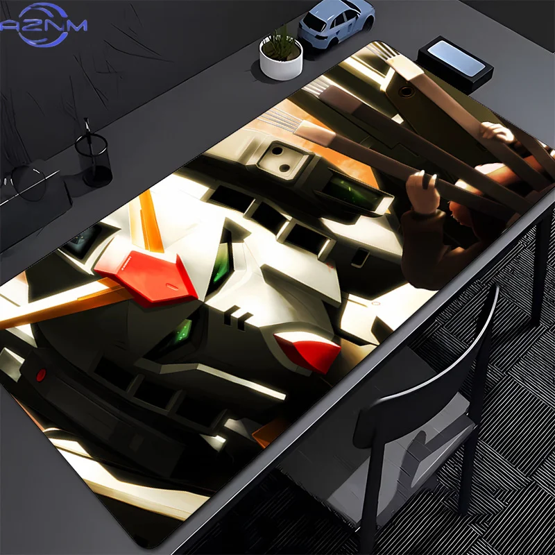 Mechanical Warrior Gundam Mk II Mouse pad Large rubber keyboard mouse carpet anti-slip gamer mouse pad coaster PC Anime Mousepad