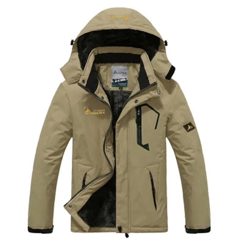 2026 Men Winter Hooded Padded Jacket Thick Warm Cotton Lined Windproof Outdoor Coat Plus Size Couple Parka L-6XL