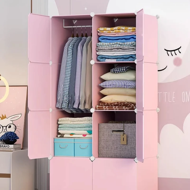 Modern Minimalist Wardrobe Partitions Cupboard Simple Clothes Storage Wardrobe Nordic Modular Guarda