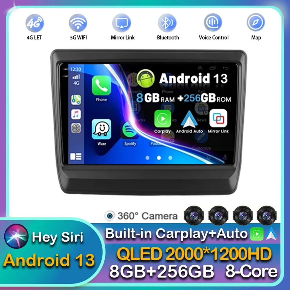 

Android 13 Car For lsuzu D-MAX 3 RG 2019 - 2023 Auto Radio Stereo Head Unit Multimedia Player GPS Navigation Carplay BT 2 Din