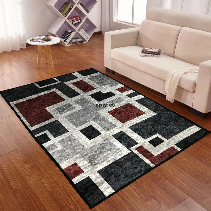 

200X300CM Gold Diamond Velvet Printed Carpet Living Room Coffee Table Carpet Bedroom Bedside Mats Can Be Customized