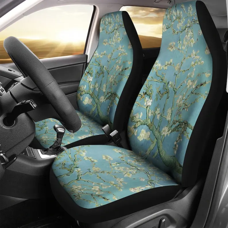 Vintage Art Vincent van Gogh Almond Blossom Car Seat Covers, Custom Made Cover Cute Car Accessories