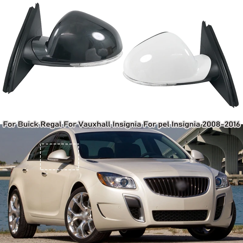 Car Electric Door Wing Mirror Heated Foldable Rearview Mirror Assembly For Vauxhall Insignia For Opel Insignia For Buick Regal