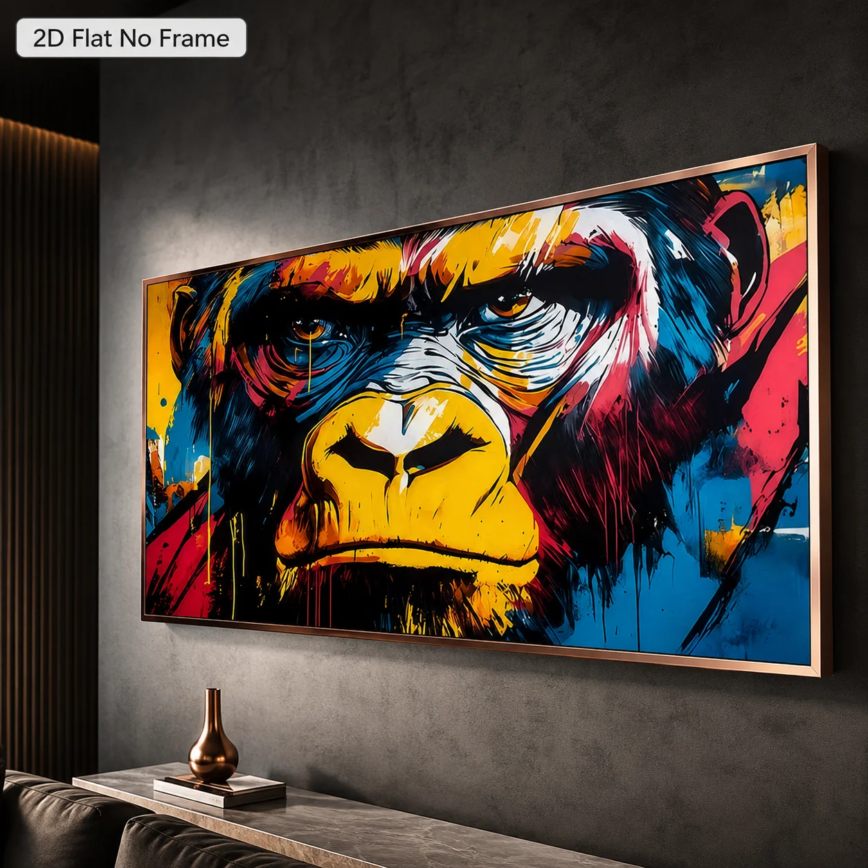 Graffiti Gorilla Face Canvas Paintings Pop Art Living Room Wall Decorative Canvas Prints Large Size Abstract Colorful Posters