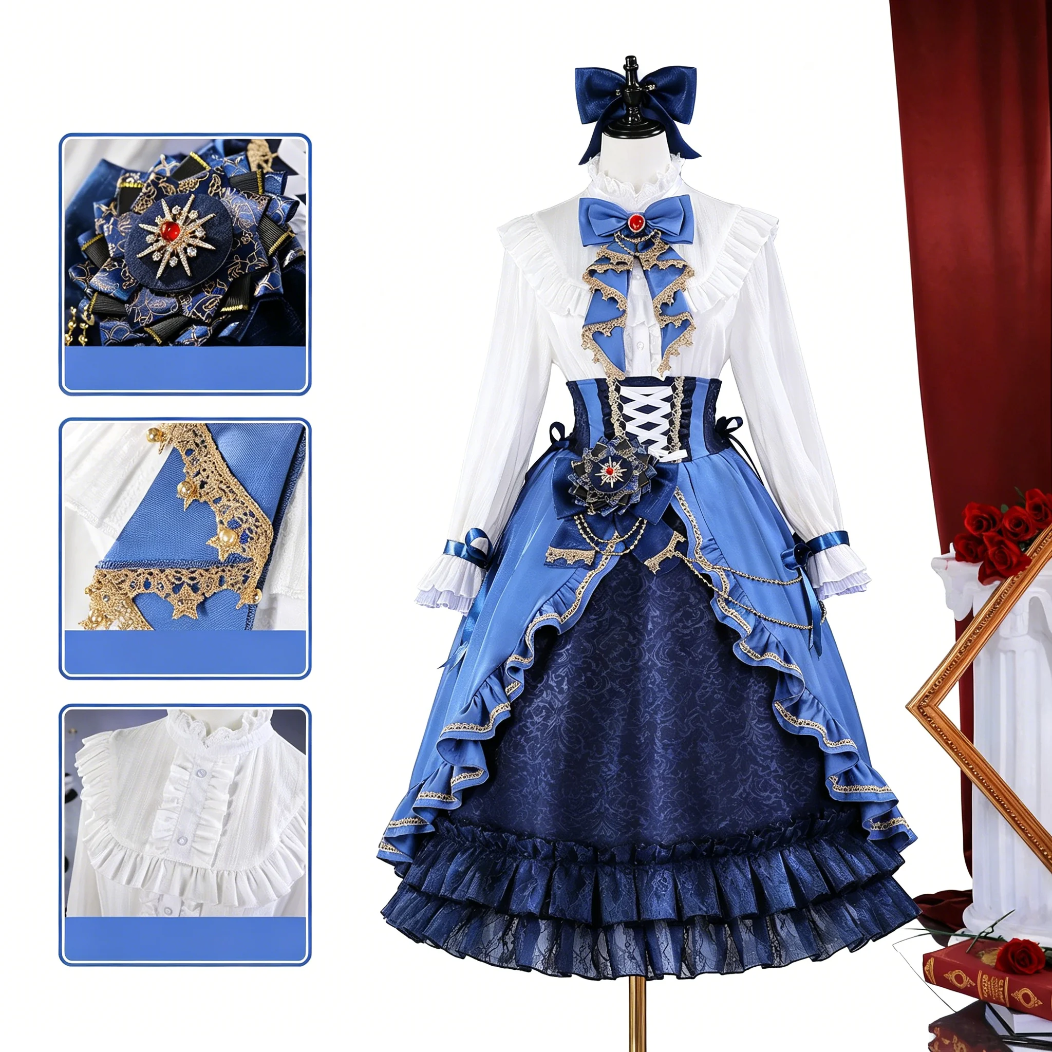 

86 - Eighty Six - Anime Cosplay Costume Vladilena Milize Lolita Dress For Women Party Halloween Convention Comic con Role Play