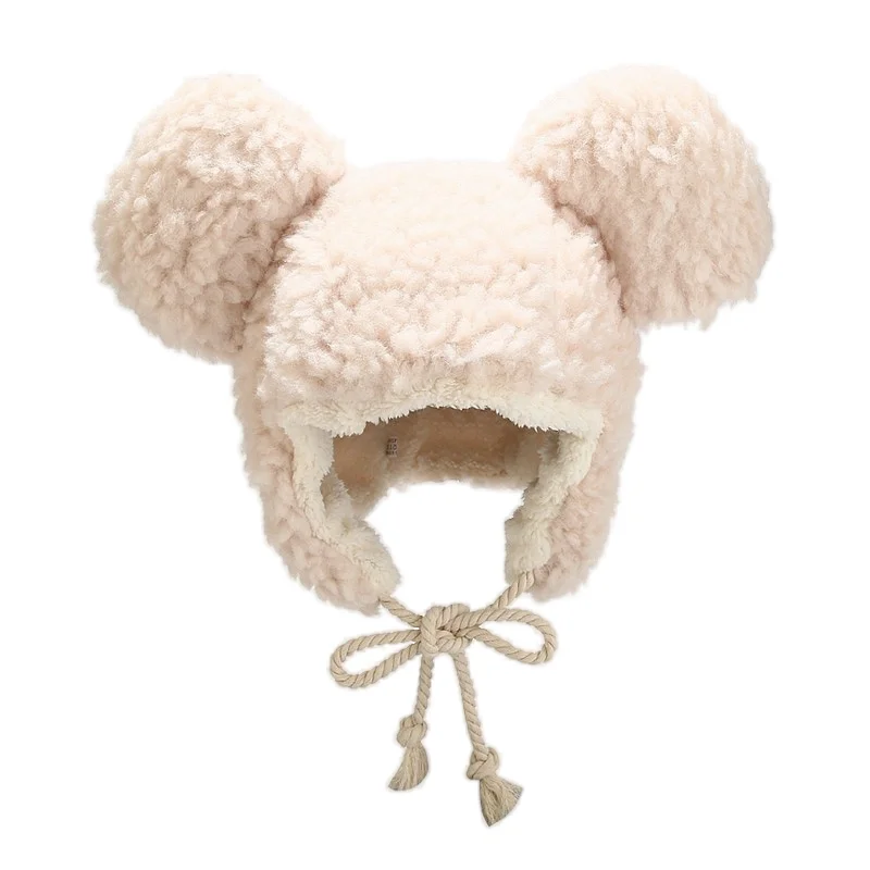 

Lamb wool super cute big ear plush hat winter sweet and cute cold-proof ear protection hat bear Lei Feng hat