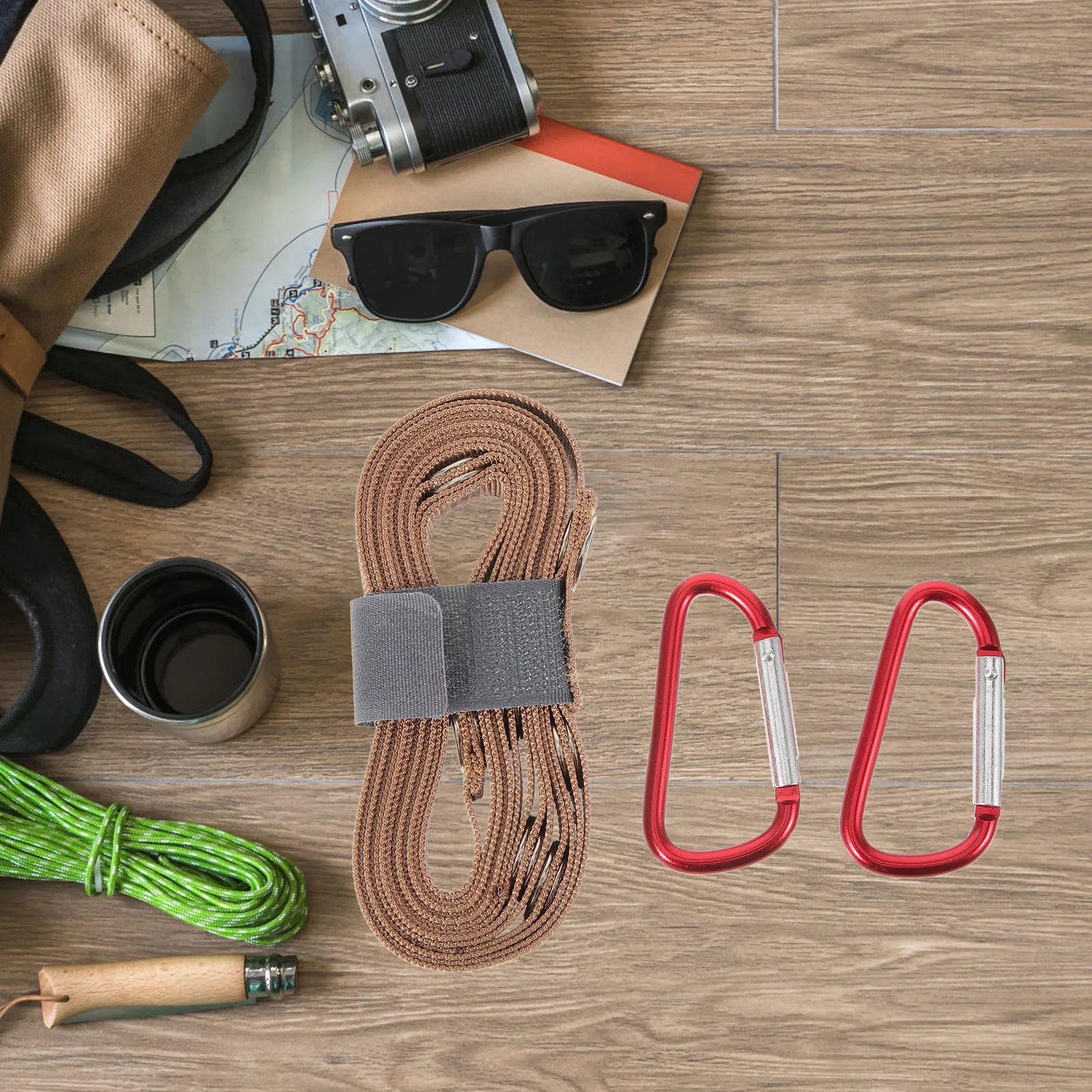 

Portable Camping Strap Tent Rope Nylon Metal Wear-Resistant Multi-Function Clothesline for Outdoor Hanging Lanterns Cookware