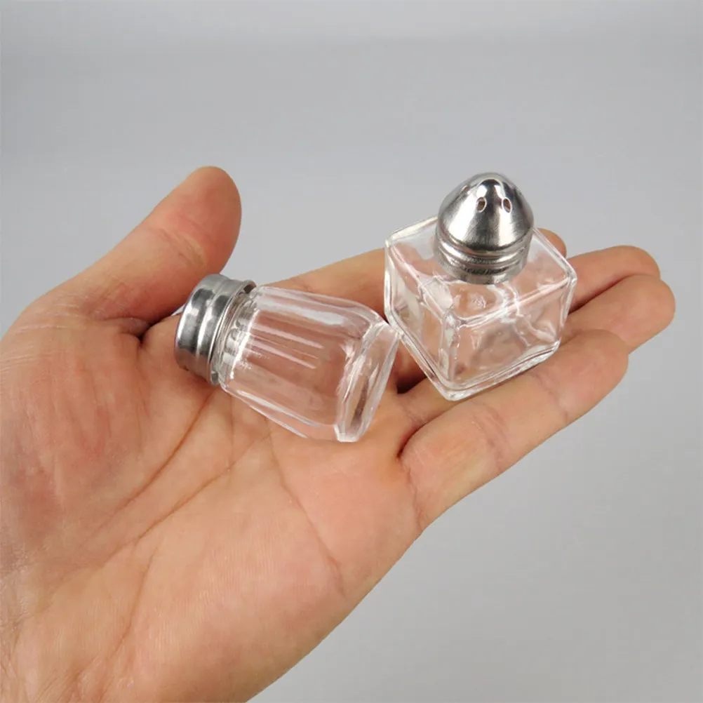 10個入りミニ調味料ボトルガラスオイルポット保存瓶キッチン用品ソース容器スパイスハーブ塩コショウ鮮度保持用
