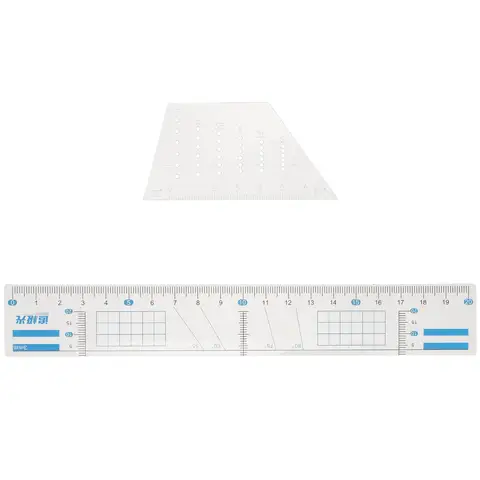 1Set Parallel Line Drawing Ruler Staff Drawing Tool Clear Plastic Grid Ruler for Music Notation School Essays Calligraphy