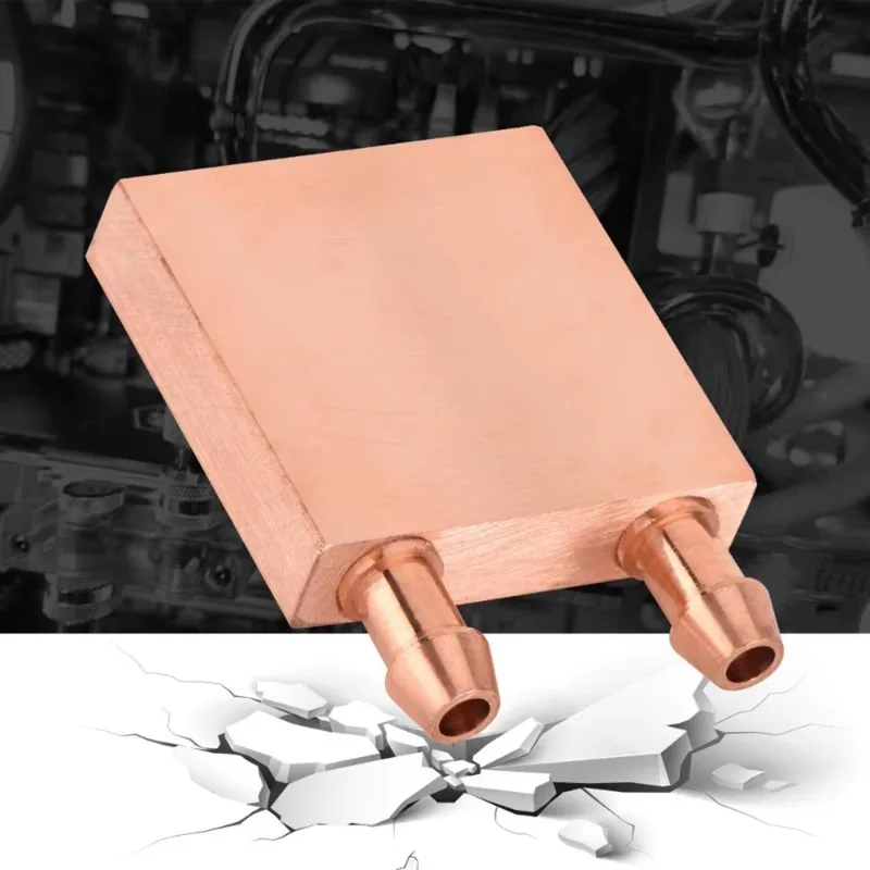 Mini Pure Copper Side Water Cooling Block for Laptop CPU Semiconductor Refrigeration Radiator Water Cooling Head