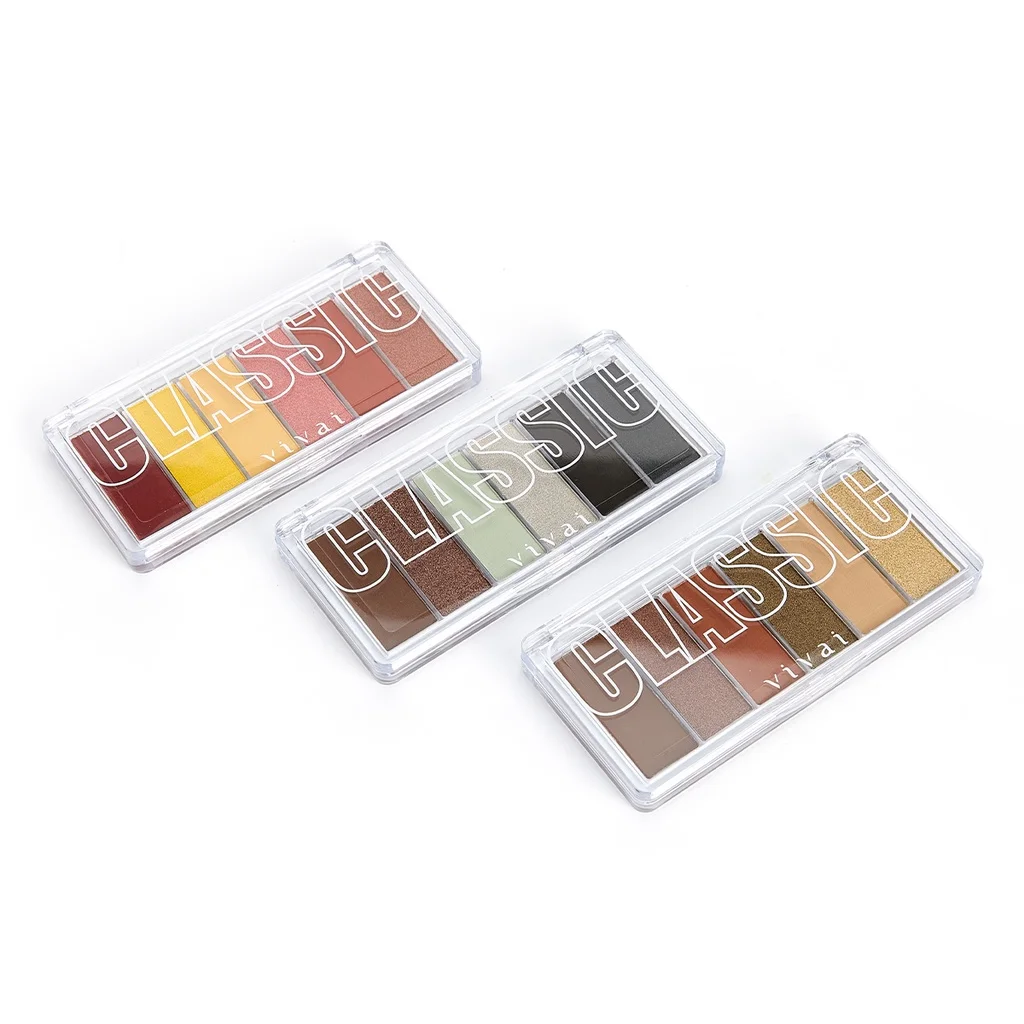 6 Colors Matte and Metallic Vivai Classic 4050 Shadow Palette