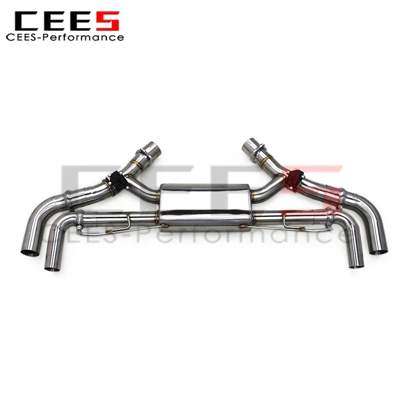 cees SS304 Stainless Steel Car Escape Exhaust Pipe Muffler System Axle Exhaust Pipes Silencer for BMW X5 X6 M60i 4.4TT 2024