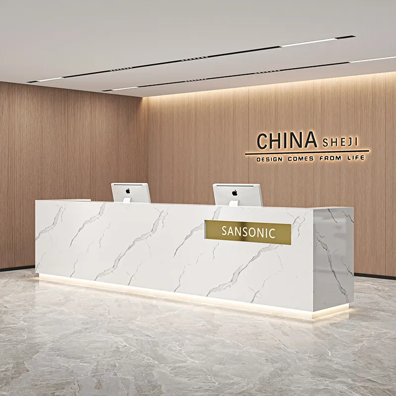 Beauty Luxury Reception Desks Modern Executive Salon Display Welcome Reception Desks Design Hotel Mostrador Trendy Furniture