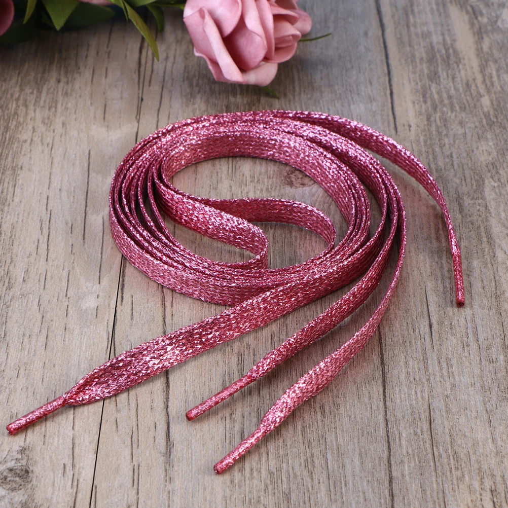 

5pcs Colored 110cm Flat Glitter Metal Sneaker Laces 16 Colors Pearlescent Shoe Pearlescent Shoelace Accessories