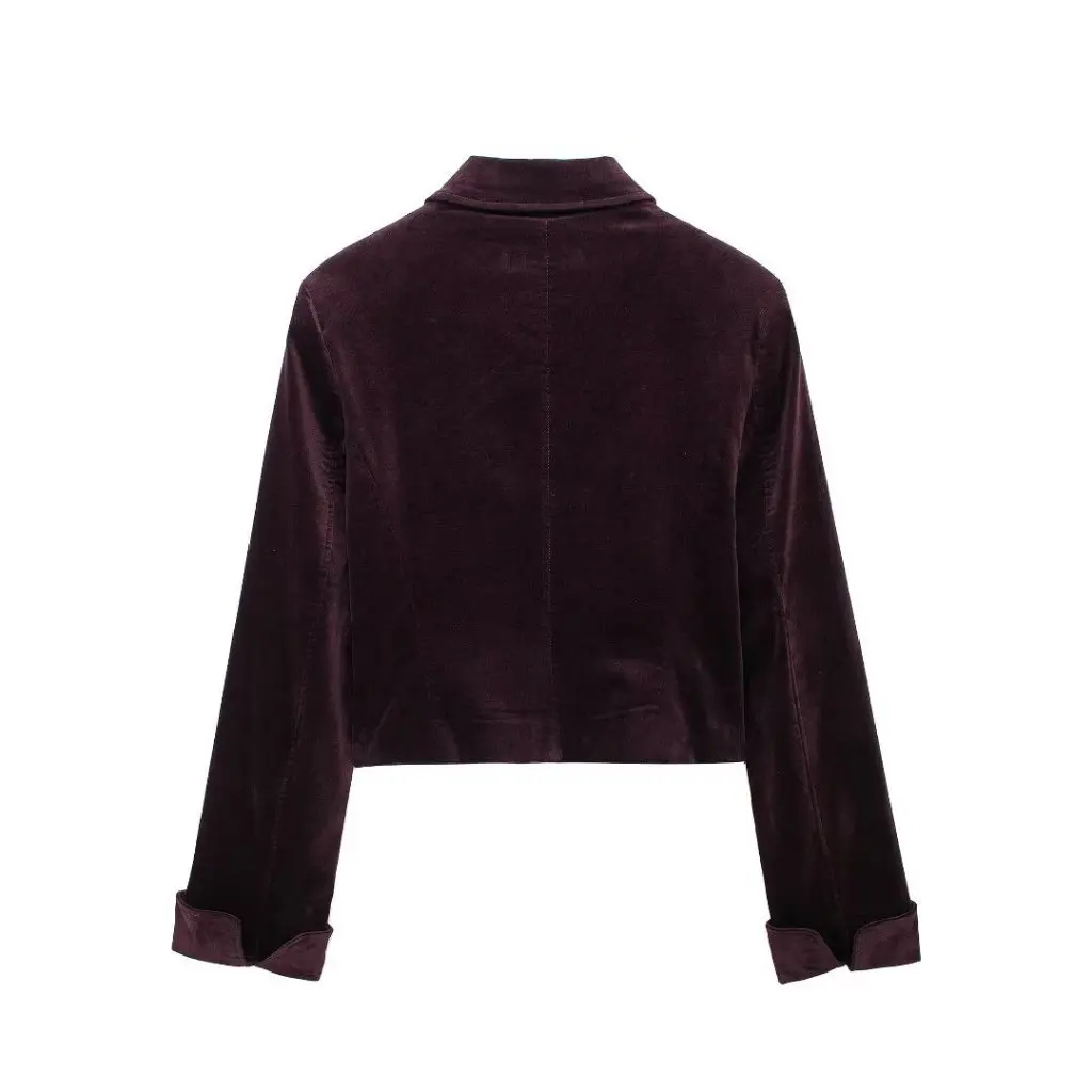 

Женская зимняя короткая куртка с бархатной текстурой, комплект из пальто и юбки, модный европейско-американский стиль