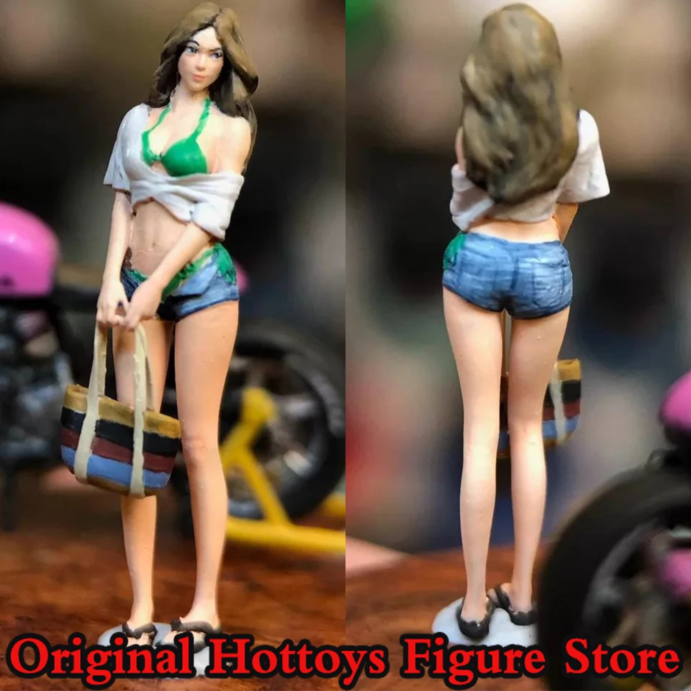 

Коллекционная фигурка-модель: Женщина-солдат в летнем наряде, масштаб 1/64, миниатюрная скульптура, полный комплект, около 2,7 см