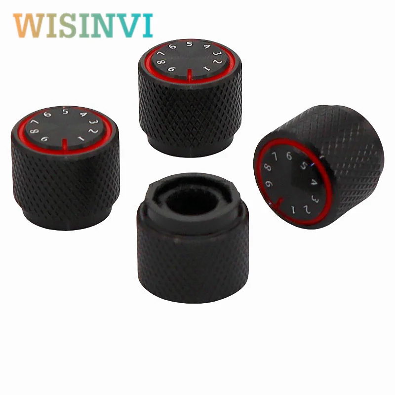2Pcs 13×11.5mm Aluminum Potentiometer Knob 6mm Spline Shaft 1-9 digital Scale Knob cap For Electronic Instrument Audio Equipment