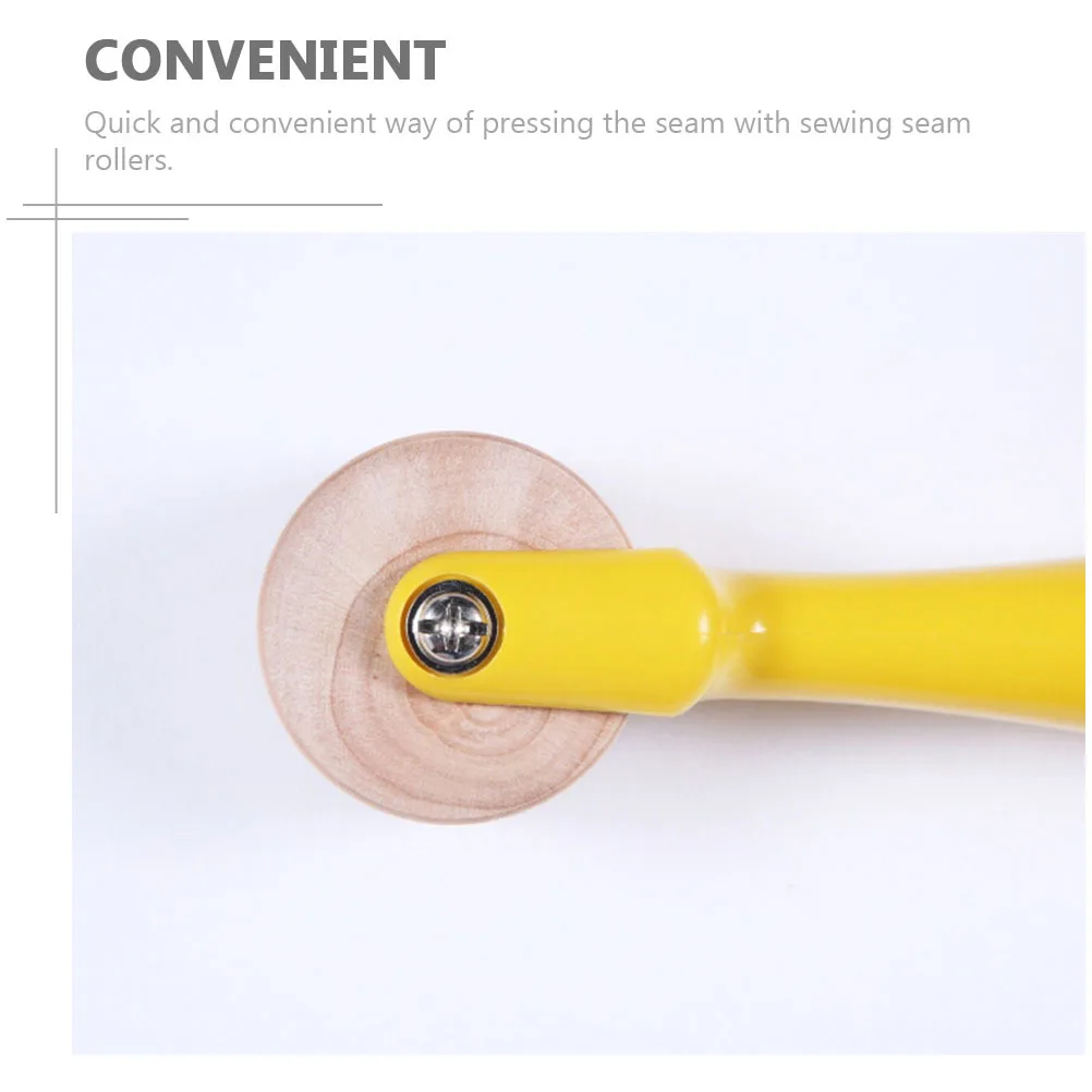 2 قطعة التماس الأسطوانة الخشبية لخياطة اللحف الضغط الجدار الديكور أداة اليد المحمولة عجلة الضغط أدوات خياطة #4