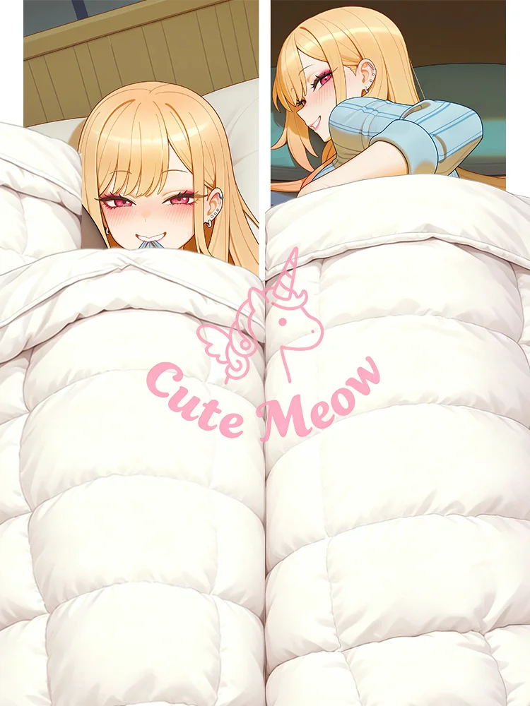 Kitagawa Marin Dakimakura anime DIY girl Double-sided Print Life-size body pillows cover Adult pillowcase