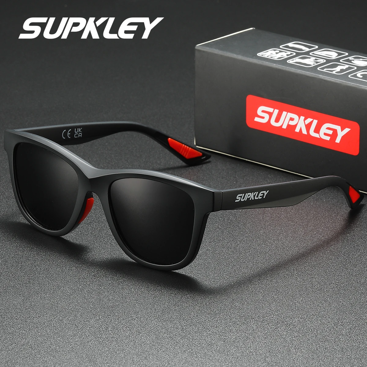 

SUPKLEY Популярный модный поляризатор, овальная оправа от солнца, отдых на море, защита от ультрафиолета, снижение бликов