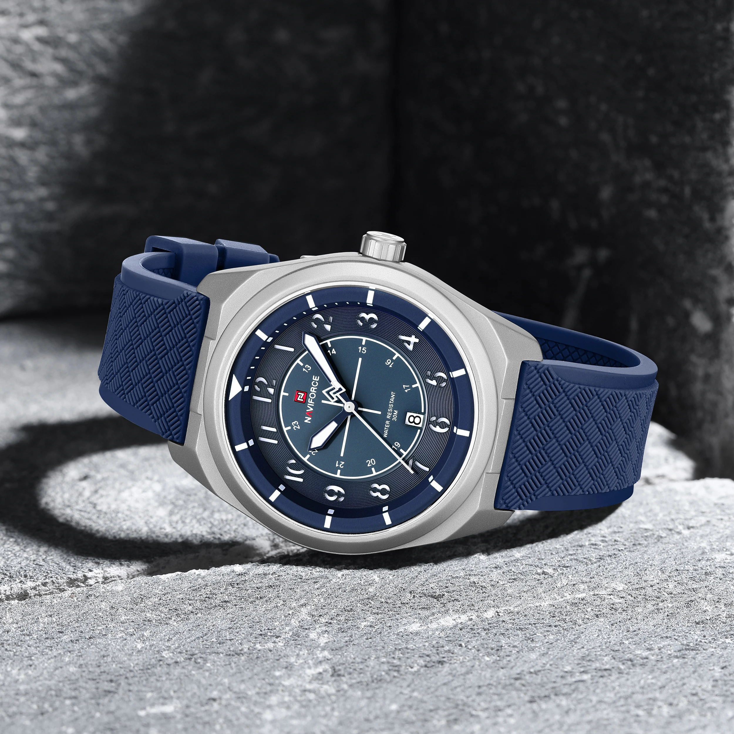 New Style NAVIFORCE Fashion Tooling Wind Man Watch Shockproof 30m Waterproof High Quality Men  Watch Quartz Clock Silicone Strap