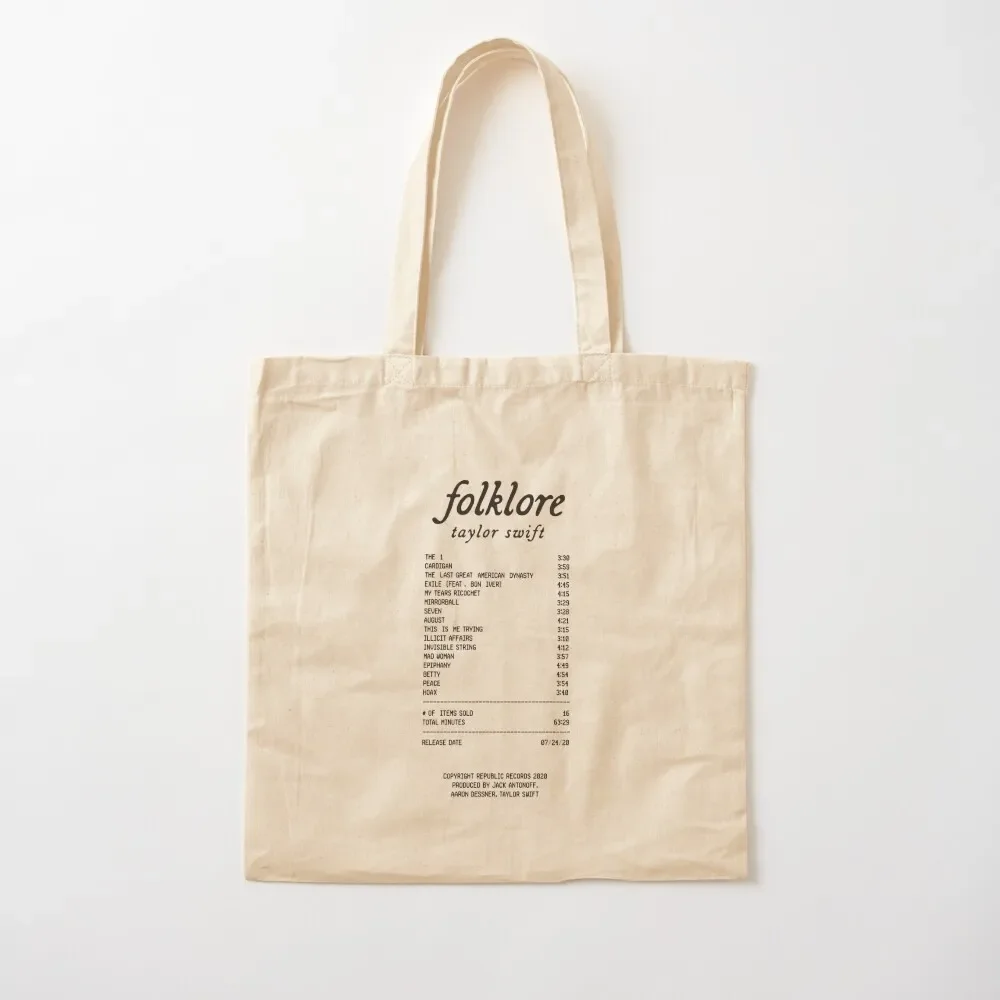 

Folklore receipt Tote Bag university shopper bag shopper bags Tote Bag