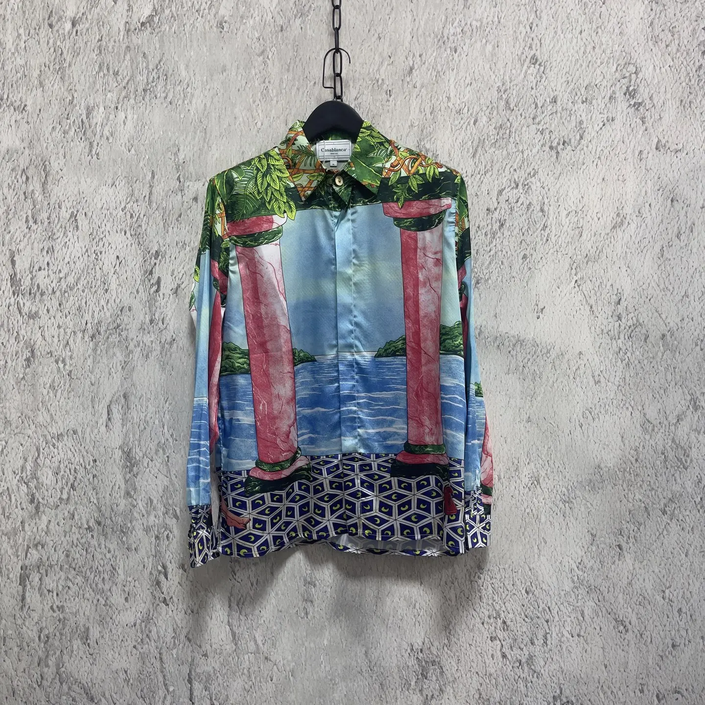 

Hawaiian Print Long Sve irt Couples Vaion Casual Sle Men Women Loose Fit Polyester Fabric Cool Sensation Summer irt