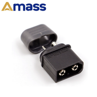 10pcs/5pairs Amass Black XT60+ XT60H Plug Connector With Sheath Housing 5 Male 5 Female