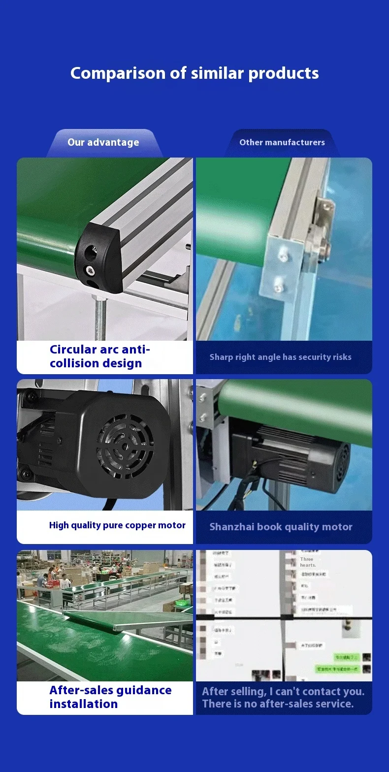 hot sales Manufacturer Pvc Belt Conveyor Transfer Box with Double Directions Running Food Grade Pu Green Conveyor Belt