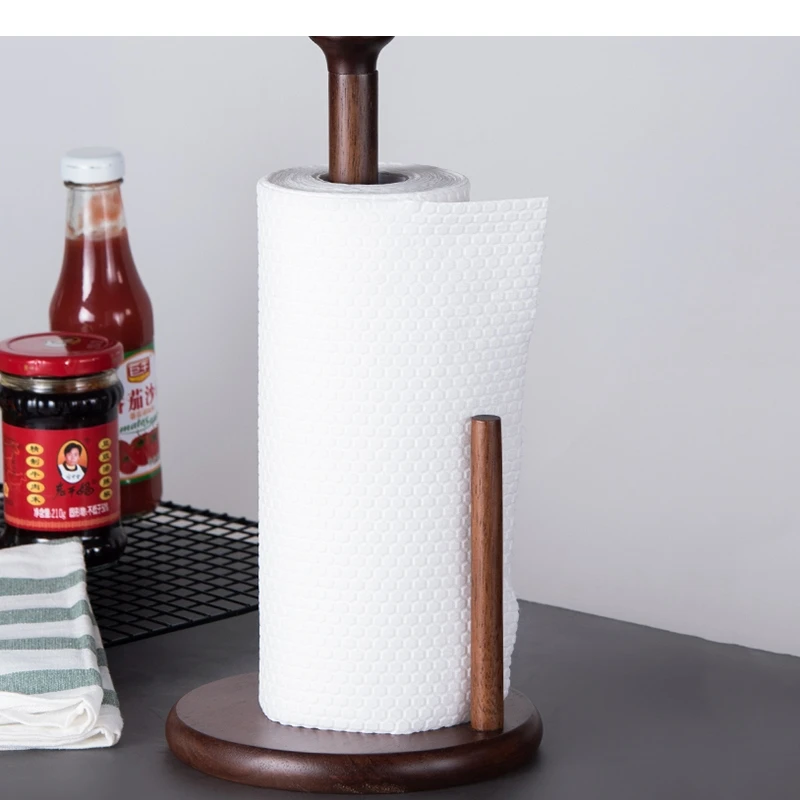 

Wooden Tissue Holder Toilet Paper Rack Roll Towel Holders Household Desktop Vertical Napkin Storage Racks Bathroom Shelves