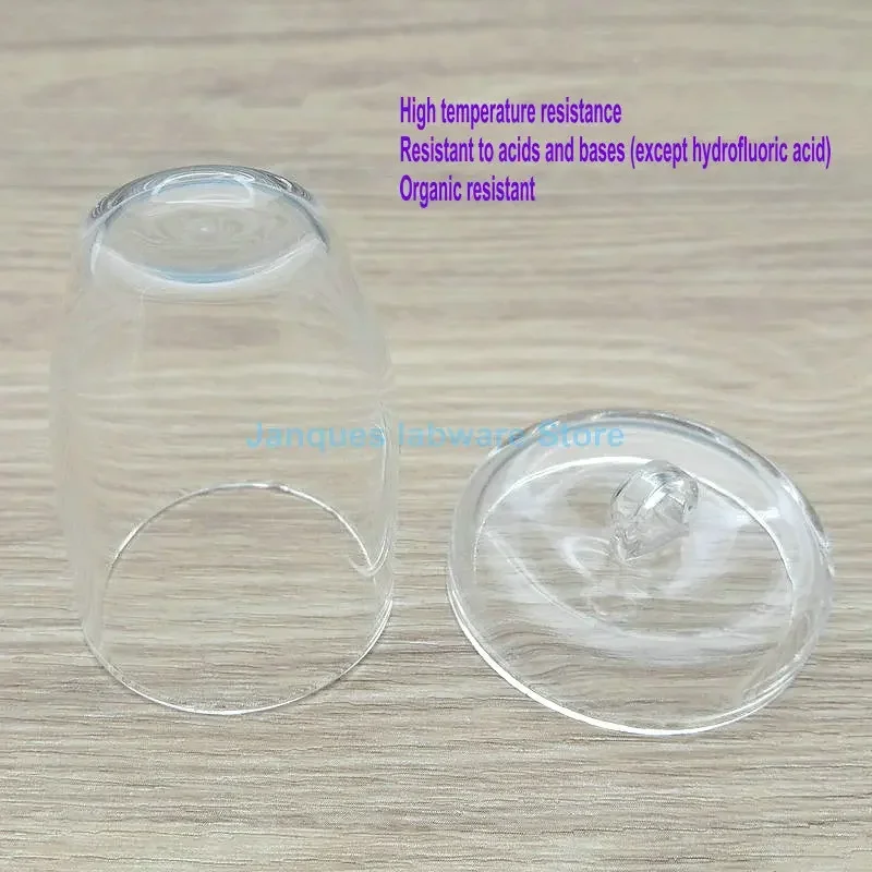 1pcs 10/20/30/50/100/150/200/250/300ml Lab high purity Quartz Crucible with Cover Chemical experiment teaching instrument