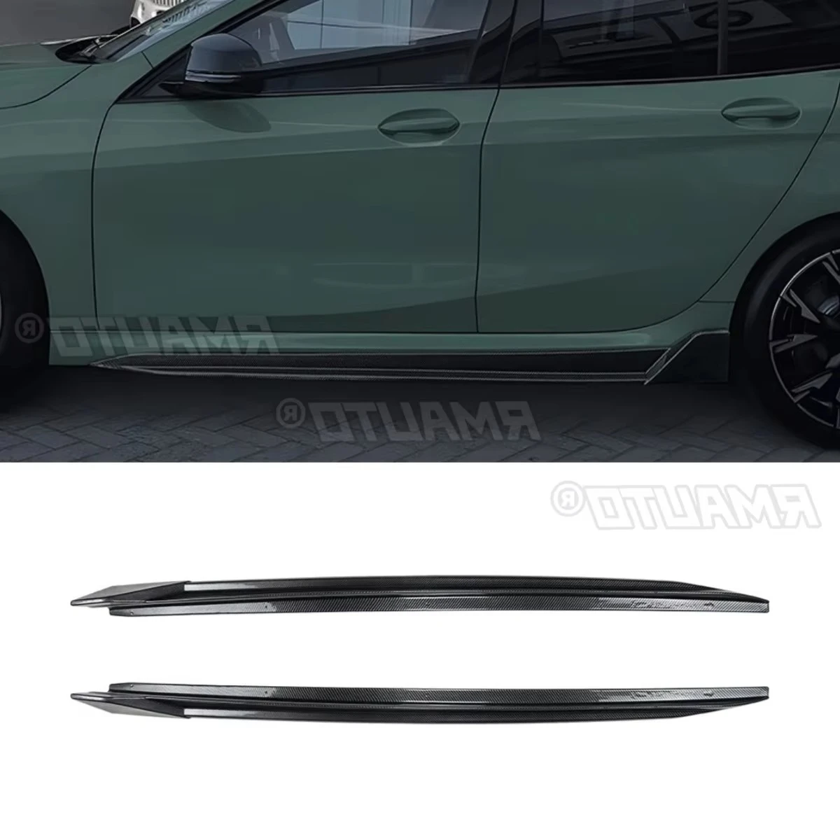 

For BMW 1 Series F70 M Sport 2025+ MP Style Car Side Skirt Lip Spoiler Extension Diffuser Guard Car Side Skirt Splitter Apron