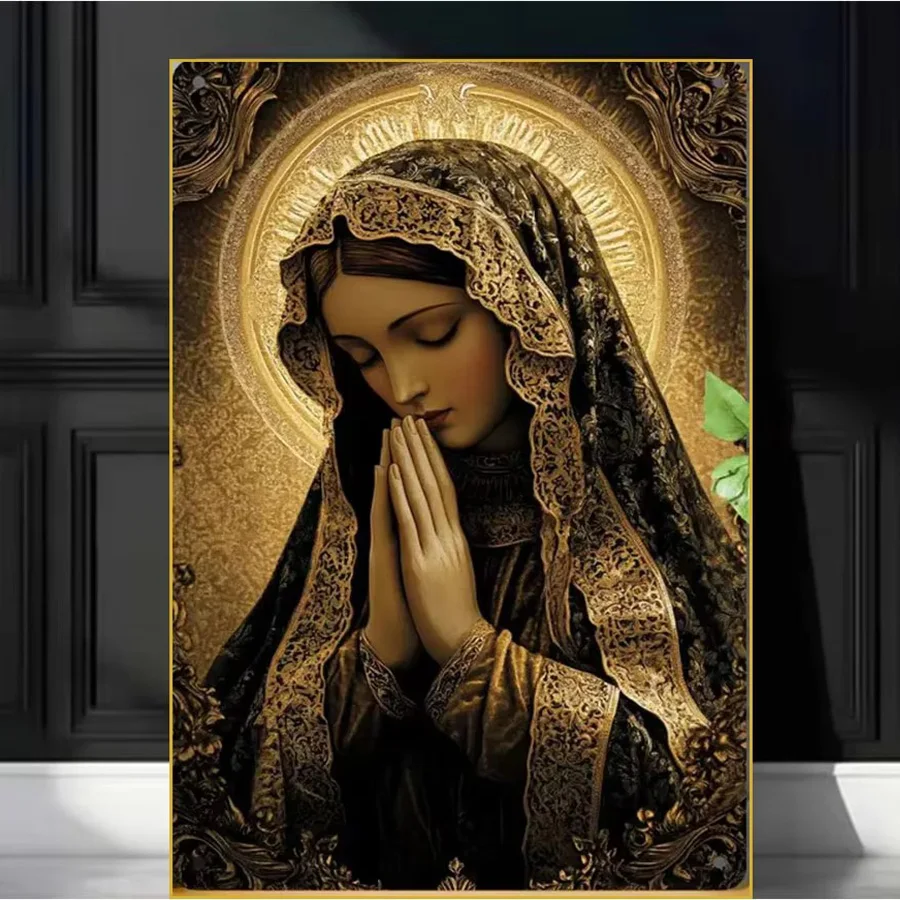 

Holy Mother's Prayer Diamond Painting DIY The Virgin Mary and Jesus Diamond Embroidery Rhinestone Cross Stitch Mosaic Home Decor
