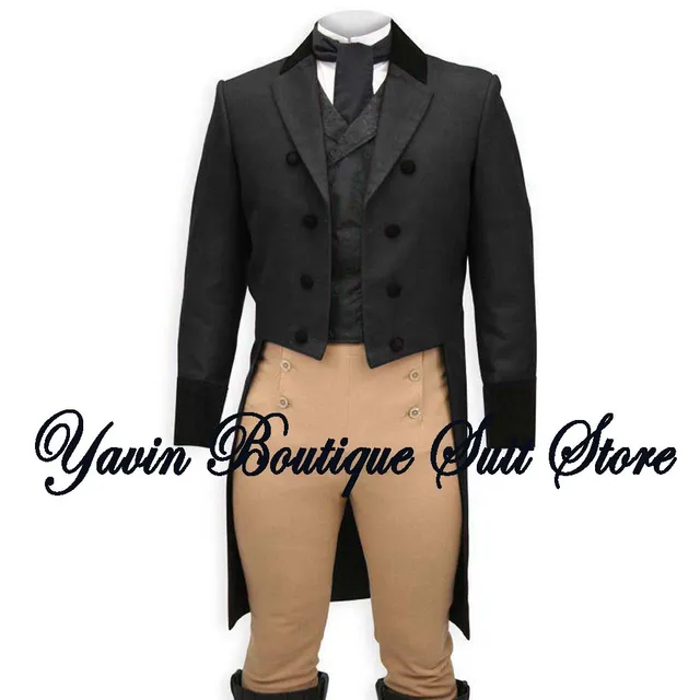 Men's 3 Piece Suit Swallow Tailed Coat Slim Fit One Breasted Tailcoat for Wedding Prom Dinner Party Blazer Pants Set 2 Men's 3 Piece Suit Swallow Tailed Coat Slim Fit One Breasted Tailcoat for Wedding Prom Dinner Party Blazer Pants Set 2