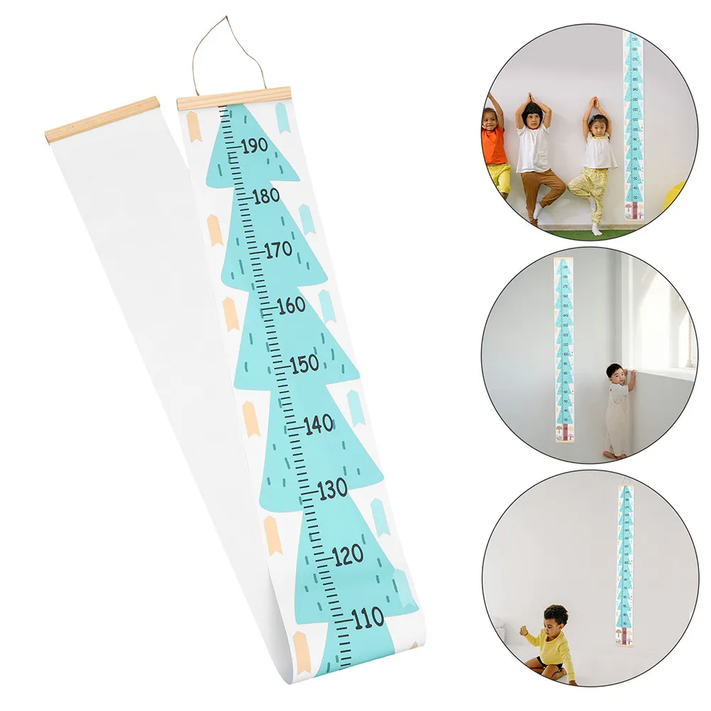 2Pcs Elegant Growth Chart Wall Height Measuring Tool Modern Peel Stick Design Feet Scale for Room Playroom Classroom