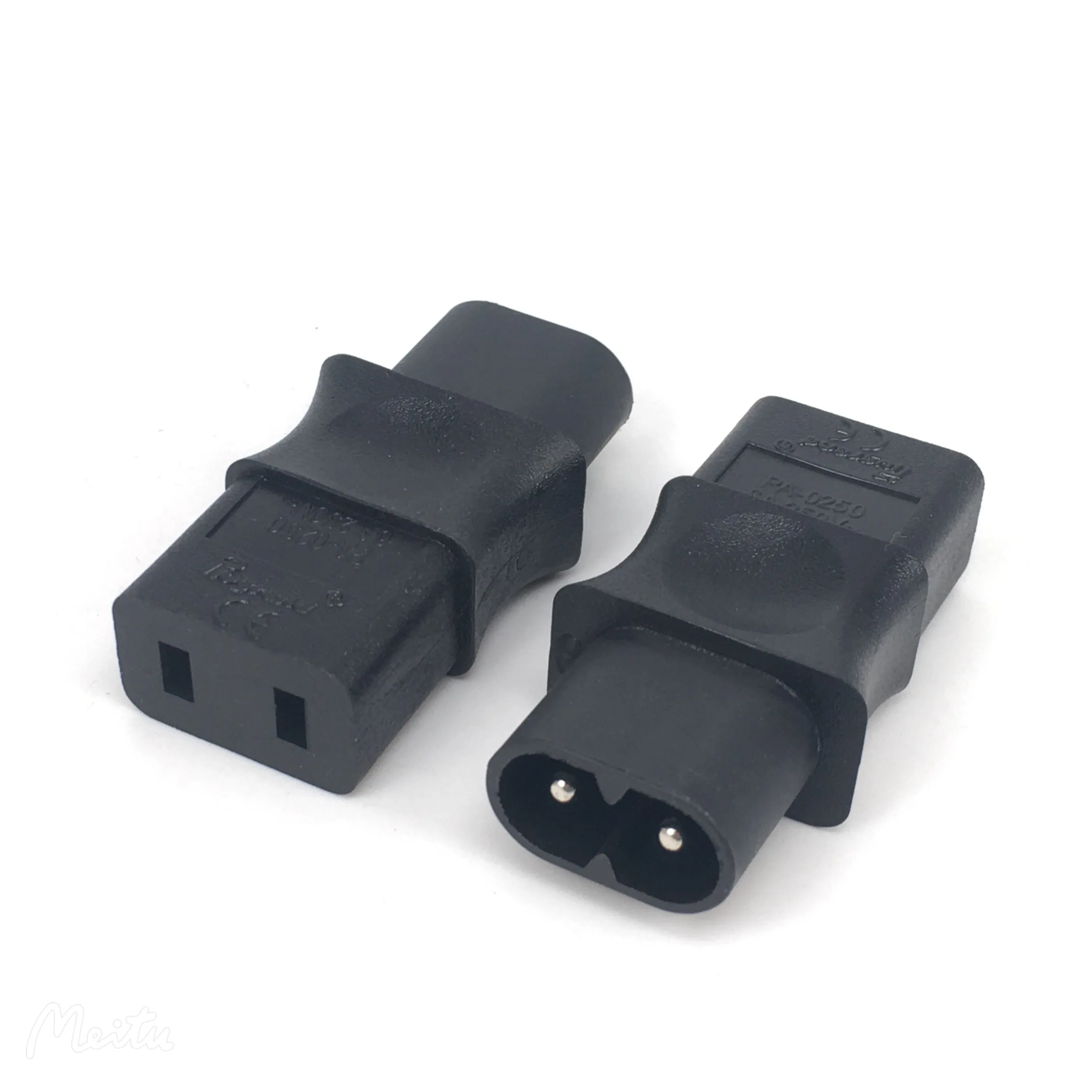 IEC 320 C8 Male To IEC 320 C9 2 Pin Female AC Adapter 6A /250V