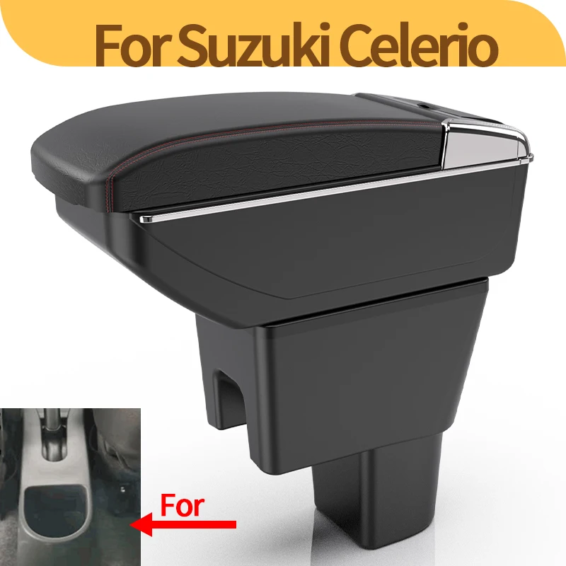 

Аксессуары для модификации центральной консоли автомобиля Suzuki Celerio с подстаканником, многофункциональный подлокотник большого пространства, внутренняя модернизация