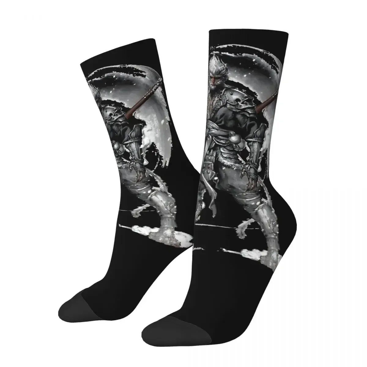 

Black Myth Wukong Men's Socks Vintage Harajuku Black Myth Wukong Street Style Novelty Casual Crew Sock