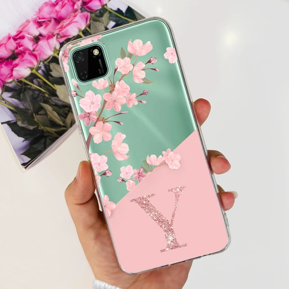 For Huawei Y5p Case DRA-LX9 Luxury Letters Cover 5.45'' Clear Silicone Phone Case For Honor 9S Honor9S DUA-LX9 Soft Fundas Coque