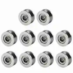 10pcs Carbon steel V624ZZ V Groove Ball Bearing Pulley For Rail Track Linear Motion System 4*13*6mm