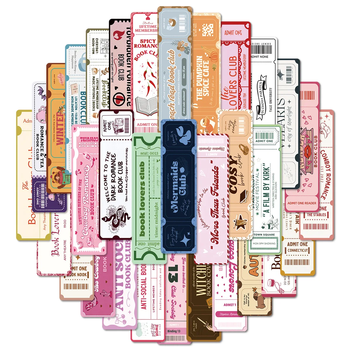 30PCS Book Club Card Reading Graduation Student Graffiti Stationery Page Bookmarks  Stationery Supplies