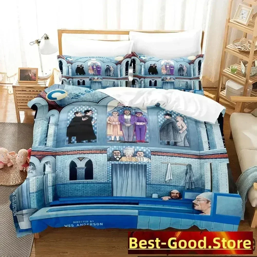 3D The Grand Budapest Hotel Bedding Set Duvet Cover Sheet Printed Bed Set Pillowcase Bed Full Queen King Size Comforter Bedroom