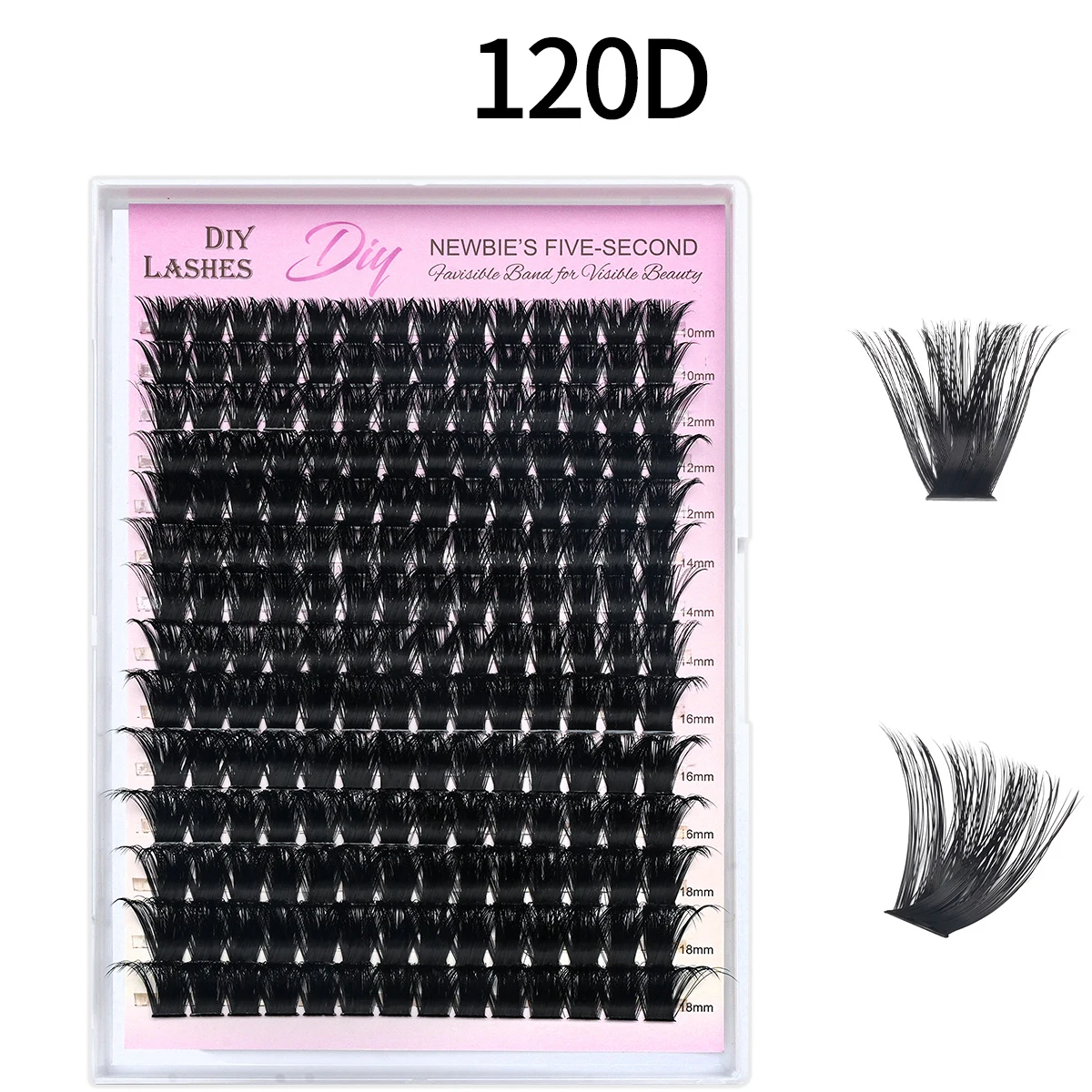 14 Reihen Natürliche Russische Lockige Nerz-Wimpern 100D-200D Natürliche Dichte Wimpernbüschel D Persönliche Wimpern DIY Wimpernverlängerung – Detail 10